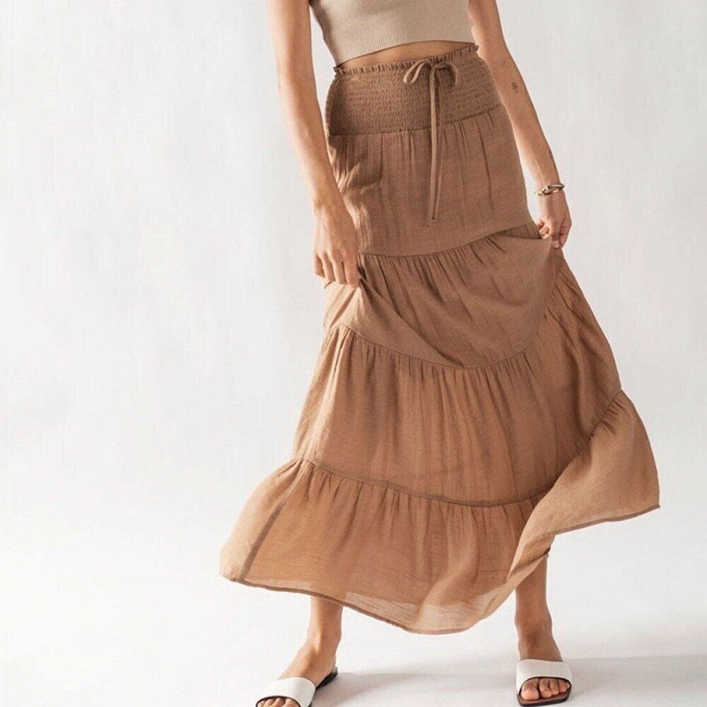 Love Tree Boho Maxi Skirt